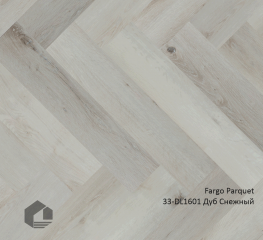 Кварцевый ламинат SPC Fargo Паркет Английская ёлка / Parquet  33-DL1601 Дуб Снежный