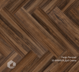 Кварцевый ламинат SPC Fargo Паркет Английская ёлка / Parquet  33-64W929 Дуб Сиена
