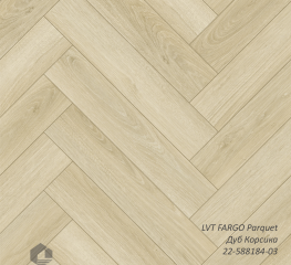 Кварц-виниловая плитка Fargo Паркет клеевой / Parquet LVT  22-588184-03 Дуб Корсика